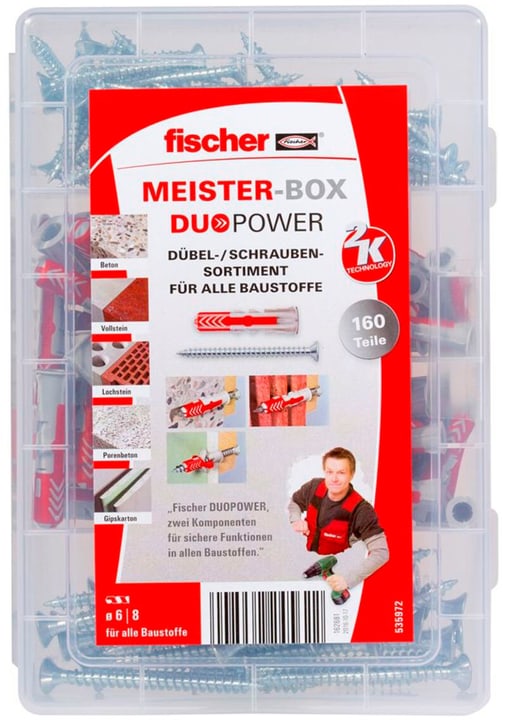 Image of fischer Meister-Box DUOPOWER 6/8/10 kurz/lang + Schrauben Set
