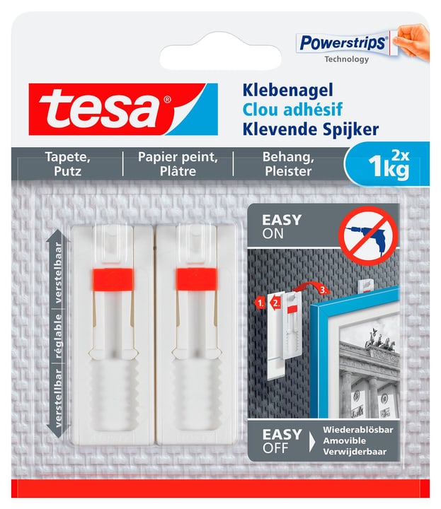 Image of Tesa Klebenagel verstellbar Tapete & Putz, 1 kg