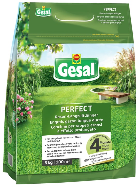 Image of Compo Gesal Rasen-Langzeitdünger PERFECT, 3 kg Rasendünger bei Do it + Garden von Migros