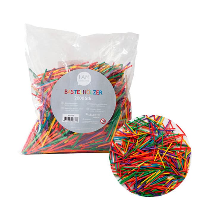 Image of I AM CREATIVE Bastelhölzer klein farbig 2000 Stk. bei Do it + Garden von Migros