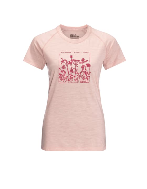 Image of Jack Wolfskin Kammweg Graphic Trekkingshirt rosa