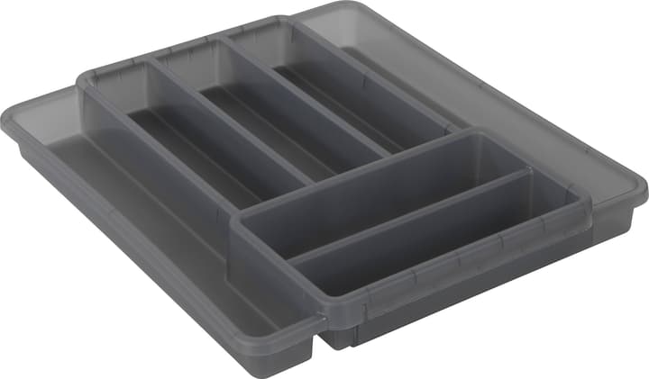 Image of Rotho DOMINO Besteckkasten mit 7 Fächern, Kunststoff (PP) BPA-frei, anthrazit Küche bei Do it + Garden von Migros