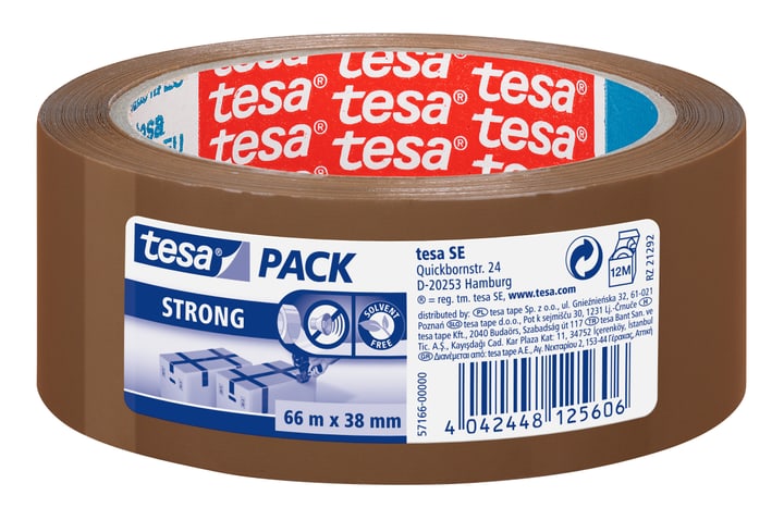 Image of Tesa tesapack® strong 66m:38mm braun Klebebänder