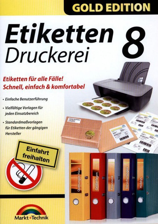 PC Gold Edition: Etiketten Druckerei 8 Physique (Box) PC Gold Edition: Etiketten Druckerei 8 Physique (Box) 785300122234 Photo no. 1