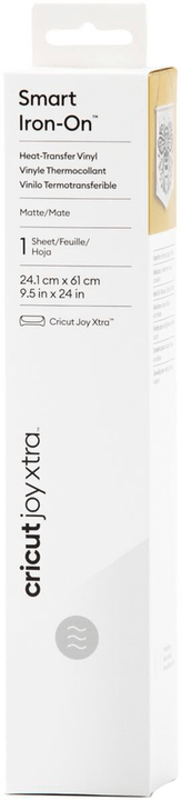 Cricut Joy Xtra Aufbügelfolie Smart 24.1 x 61 cm, Weiss Schneideplotter Materialien