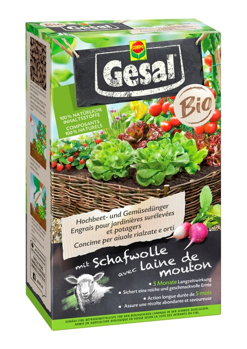 Compo Gesal BIO Concime per aiuole rialzate e orti, 750 g