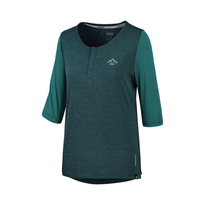Image of iXS Carve X 3/4 Henley Bikeshirt petrol
