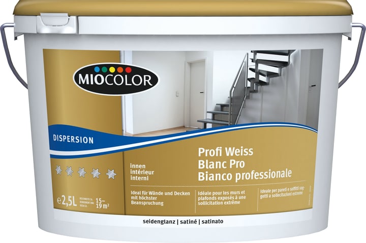 Image of Miocolor Dispersion Profi seidenglanz Weiss 2.5 l bei Do it + Garden von Migros