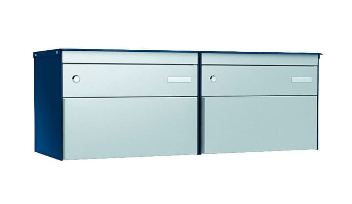 Image of Stebler 2er Gruppe s:box 13 Saphierblau/Weissalu seitlich Briefkasten bei Do it + Garden von Migros