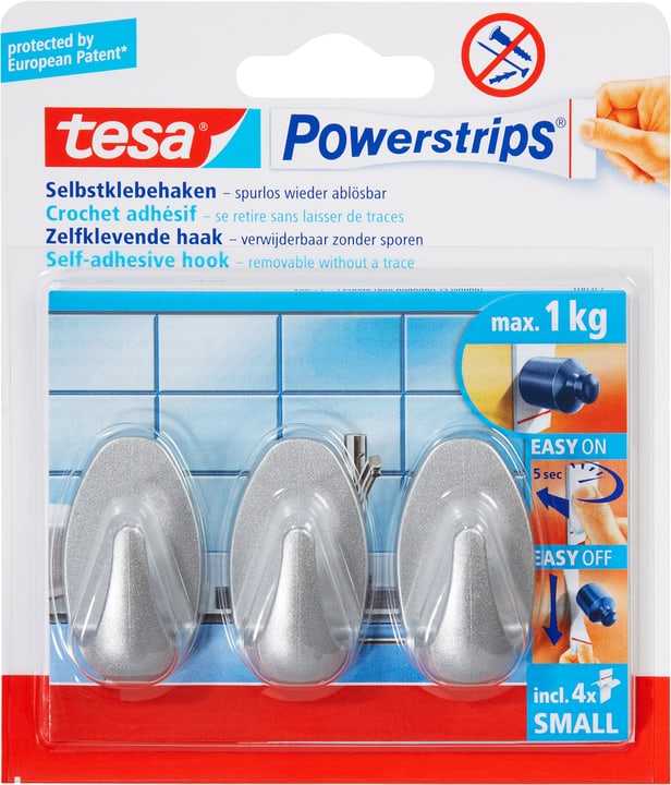 Image of Tesa Powerstrips Haken small oval Klebehaken