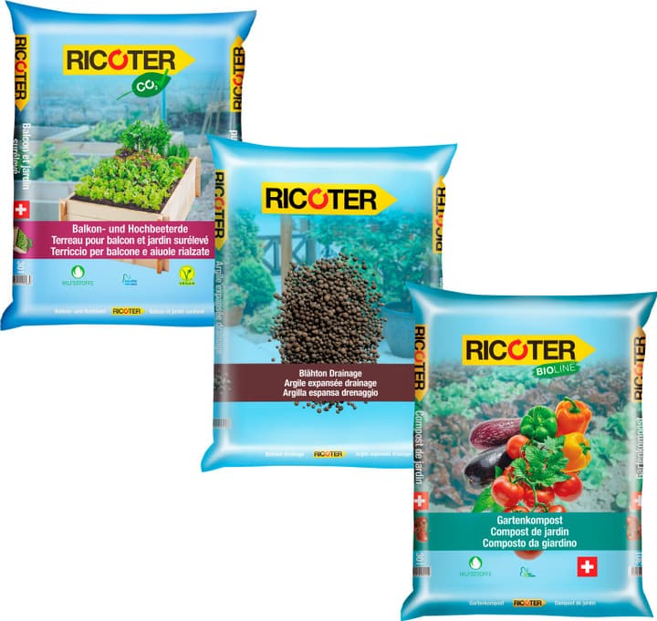 Image of Ricoter Hochbeet-Set Erde, 12 Sack Spezialerde