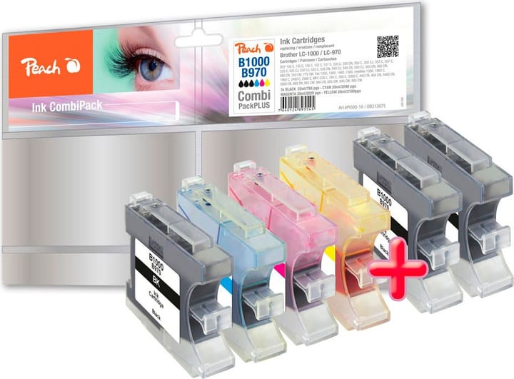 Peach Combi PackPLUS LC-1000XL/970XL Cartuccia d'inchiostro Combi PackPLUS LC-1000XL/970XL Cartuccia d'inchiostro Peach 785300124653 N. figura 1