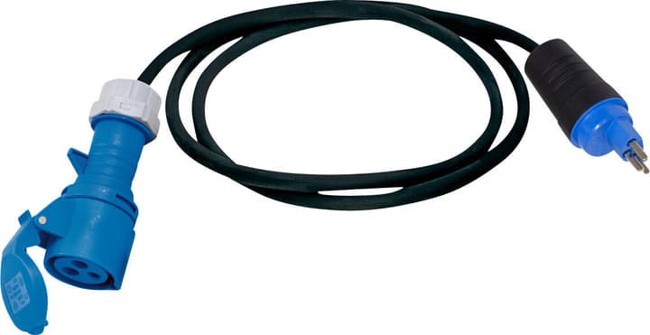 Image of Adapterleitung für Ausseneinsatz, CH Stecksystem IP55, CEE Kupplung, T23 Stecker, Kabel 1.5m H07RN-F 3G2.5, schwarz bei Do it + Garden von Migros