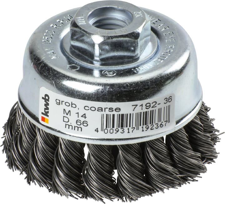 kwb AGGRESSO-FLEX® Spazzola a tazza, filo di acciaio, intrecciato, ø 66 mm AGGRESSO-FLEX® Spazzola a tazza, filo di acciaio, intrecciato, ø 66 mm kwb 610523700000 N. figura 1