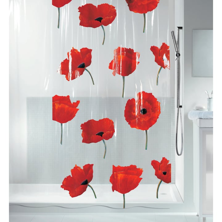 Image of spirella Poppy Cinnabar Duschvorhang bei Do it + Garden von Migros