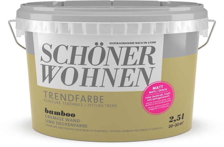 Schöner Wohnen Couleur tendance mate Couleur tendance mate Schöner Wohnen 660942400000 Couleur Bamboo Contenu 2.5 l Photo no. 1