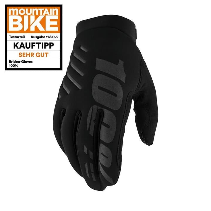 Image of 100% Brisker Bike-Handschuhe schwarz