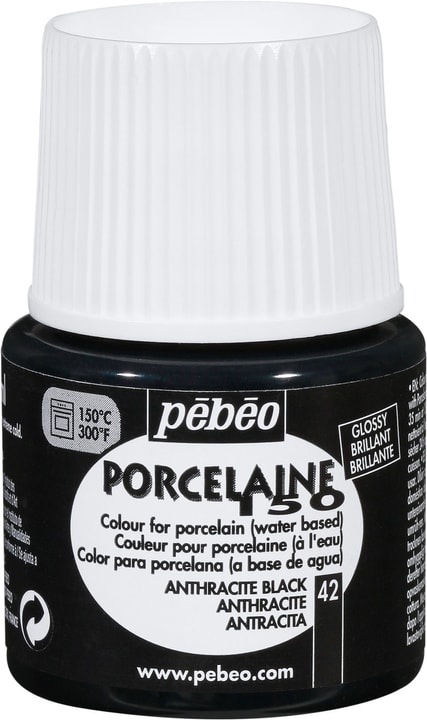 Pebeo Pébéo Porcelaine 150 anthracite black 42 Pébéo Porcelaine 150 anthracite black 42 Pebeo 663506802442 Colore Antracite N. figura 1