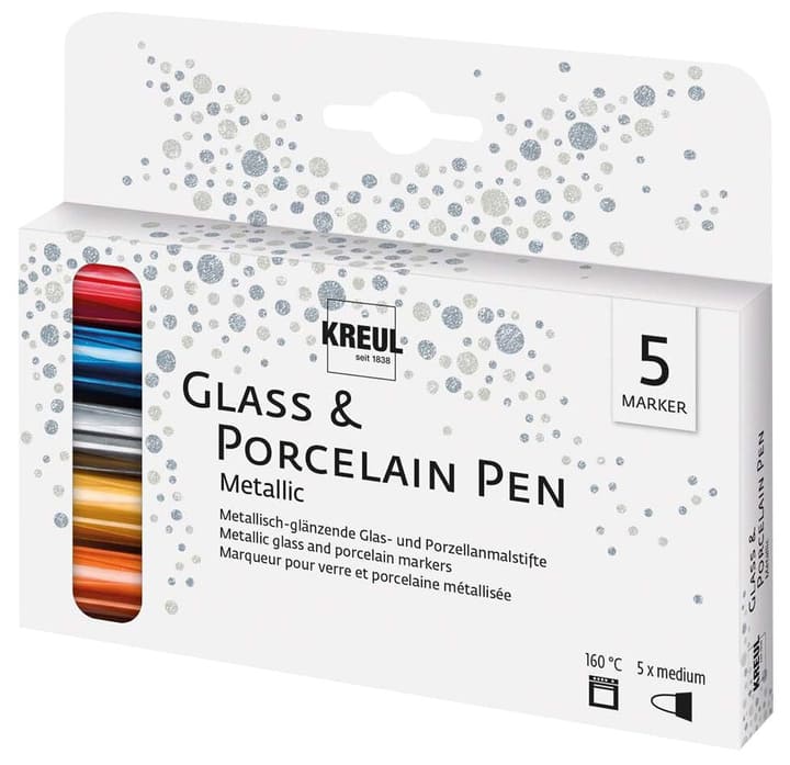 Image of C.Kreul Glass & Porcelain Pen Metall, 5er-Set Glasmarker