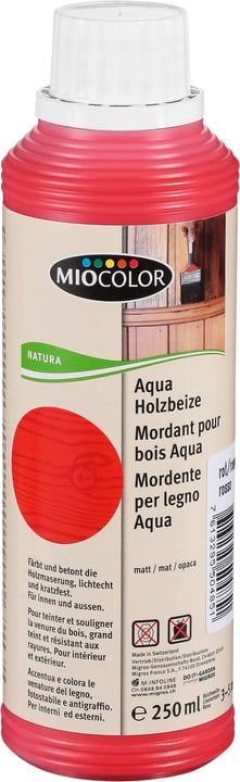 Miocolor Mordente per legno Aqua Rosso 250 ml Mordente per legno Aqua Rosso 250 ml Miocolor 661284600000 Colore Rosso Contenuto 250.0 ml N. figura 1