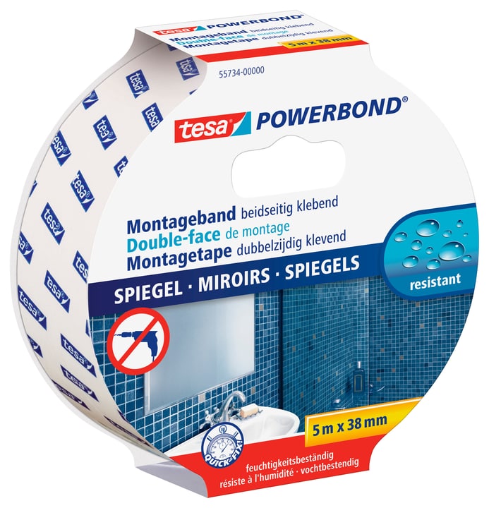 Image of Tesa Powerbond Spiegel 5mx38mm Montageband bei Do it + Garden von Migros