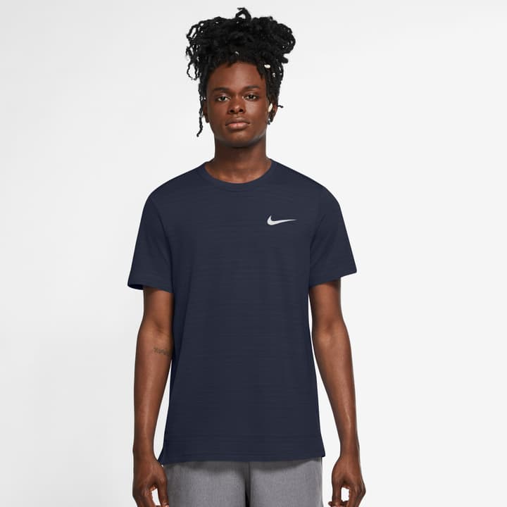 Image of Nike Dri-Fit Superset SS Training Top Fitnessshirt dunkelblau bei Migros SportXX