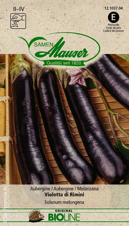 Image of Samen Mauser BIO Aubergine Violetta di Rimini Gemüsesamen