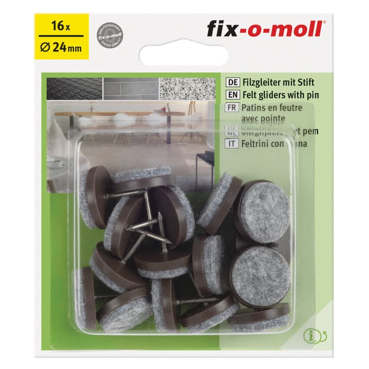 Image of Fix-O-Moll Filzgleiter mit Stift 4 mm / Ø 24 16 x