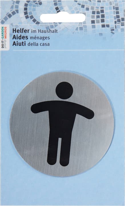 Image of Türschild Mann Klebehaken