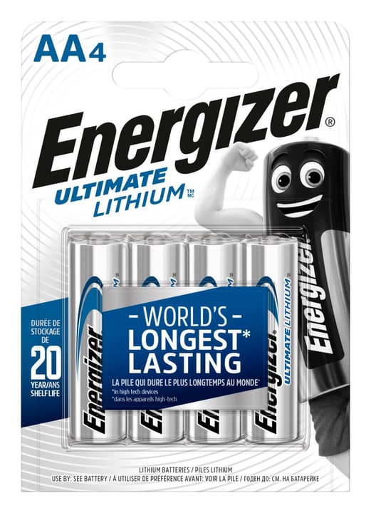 Energizer Lithium AA / L91 4 pezzi pila Batterie Lithium AA / L91 4 pezzi pila Batterie Energizer 704710200000 N. figura 1