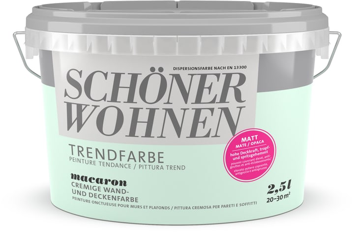 Image of Schöner Wohnen Trendfarbe Matt Macaron 2.5 l Wandfarbe