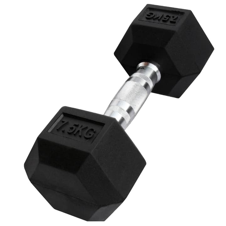 Image of GladiatorFit Sechseckige Hantel aus Gummi : 7.5 KG Hanteln