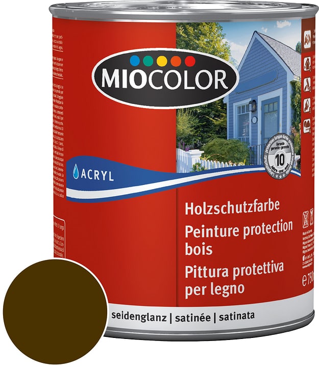 Image of Miocolor Holzschutzfarbe Sepiabraun 750 ml bei Do it + Garden von Migros