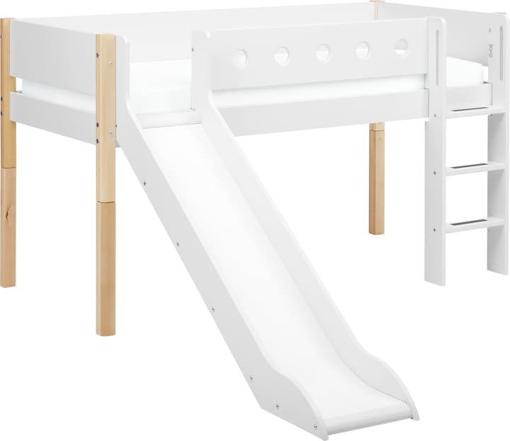 Flexa WHITE Halbhochbett WHITE Halbhochbett Flexa 404912900000 Grösse B: 249.0 cm x T: 210.0 cm x H: 120.0 cm Farbe Weiss / Birke natur Bild Nr. 1