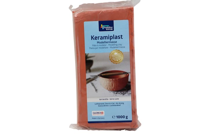 Image of Glorex Hobby Time Keramiplast, Terrakotta, 1000 g Modelliermasse