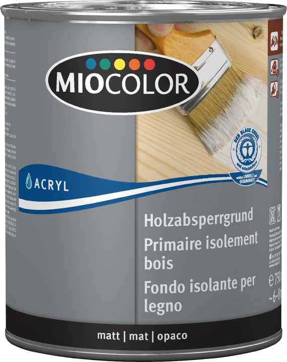 Image of Miocolor Acryl Holzabsperrgrund Weiss 750 ml Acryllack bei Do it + Garden von Migros