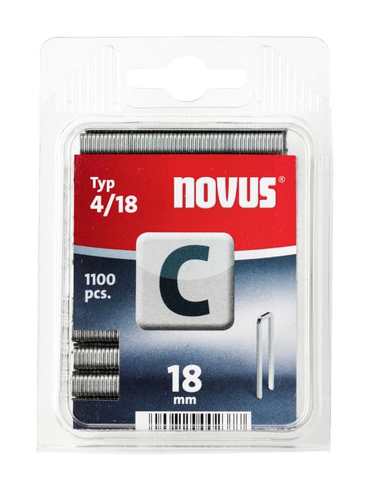 Image of NOVUS Schmalrückenklammer C Typ 4/18 Tackerklammern