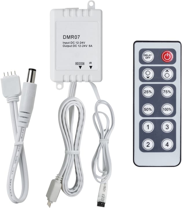 Paulmann Function YourLED Dimm/Switch Controller 12V DC mit IR Fernbedienung plastica Function YourLED Dimm/Switch Controller 12V DC mit IR Fernbedienung plastica Paulmann 615086200000 N. figura 1