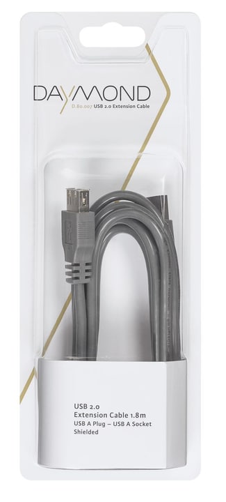 Daymond USB 2.0 1.8m grau USB-Kabel USB 2.0 1.8m grau USB-Kabel Daymond 797952800000 Bild Nr. 1