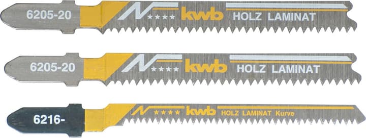 Image of kwb BIM, Laminat, 2 x fein, 1 Kurve, 83 mm, 3 Stk. Stichsägeblatt