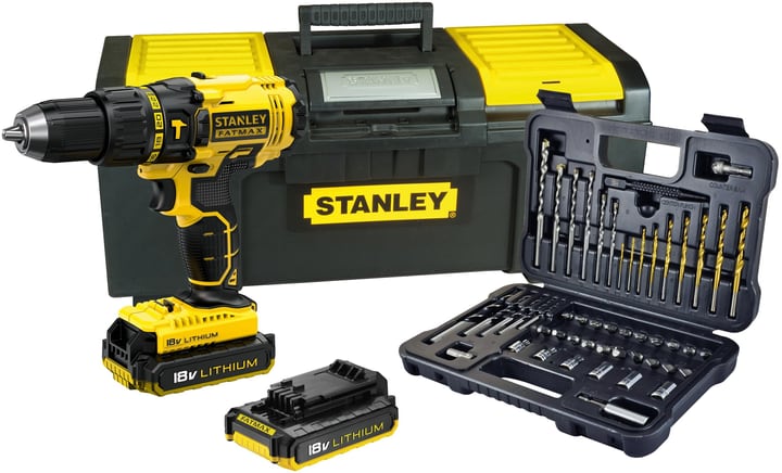 Image of Stanley Fatmax 18 Li-2, 2 Akkus & 50-tlg. Zubehör Schlagbohrschrauber bei Do it + Garden von Migros