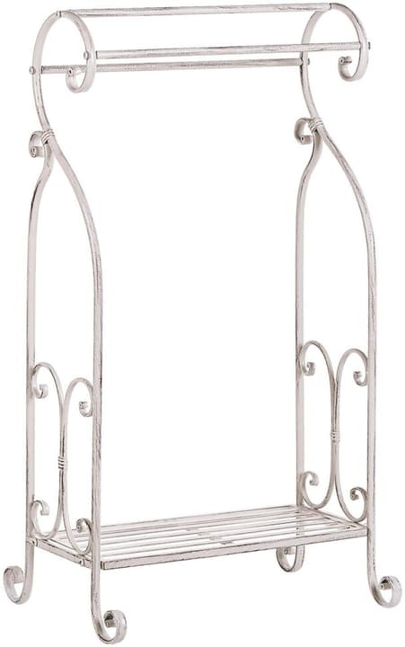 Image of Beliani Handtuchständer Antik Optik weiss 49 x 91 cm freistehend 3 Arme LINARES