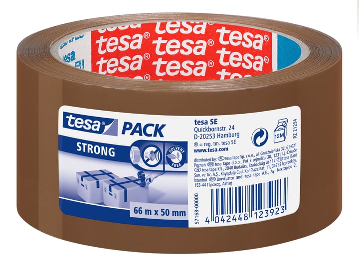 Image of Tesa tesapack® strong 66m:50mm braun Klebebänder