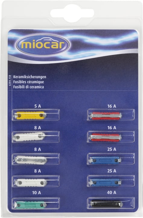 Miocar Keramiksicherungen Set KFZ Sicherung