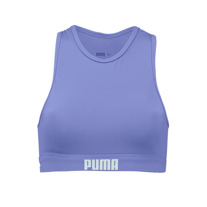 Image of Puma Racerback Swim Top Bikini Oberteil hellblau