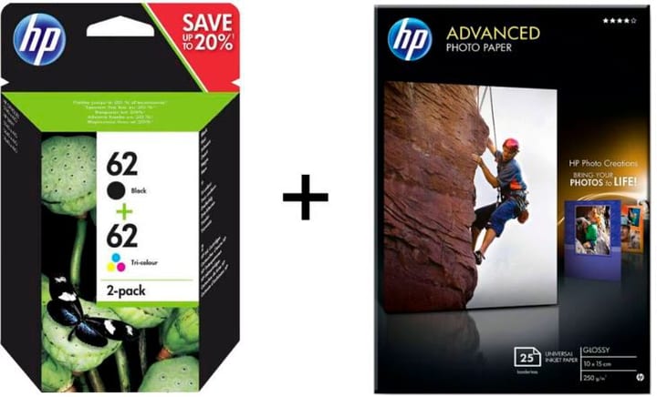 HP Bundle TPA 62 + PhotGlos Q8691A 10x15 25 Blatt Tintenpatrone Bundle TPA 62 + PhotGlos Q8691A 10x15 25 Blatt Tintenpatrone HP 798277500000 Bild Nr. 1