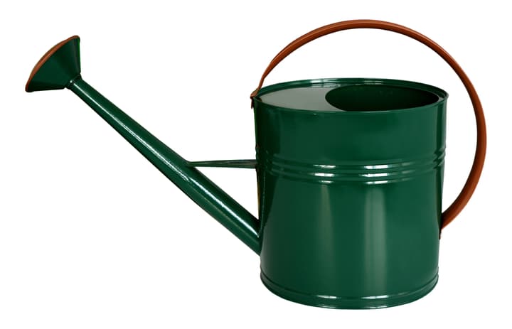 Image of Naturel Metal Zink-Giesskanne oval grün + braun, 5 Liter Giesskanne