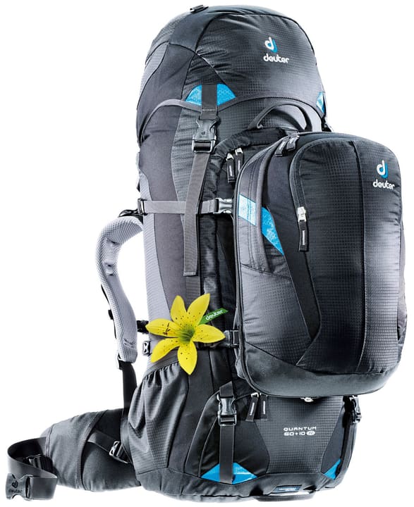 Deuter Quantum 60+10 SL Zaino Quantum 60+10 SL Zaino Deuter 460245000020 Colore nero Taglie Misura unitaria N. figura 1