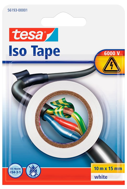 Image of Tesa Isolierband, weiss, 10mx15mm Klebebänder