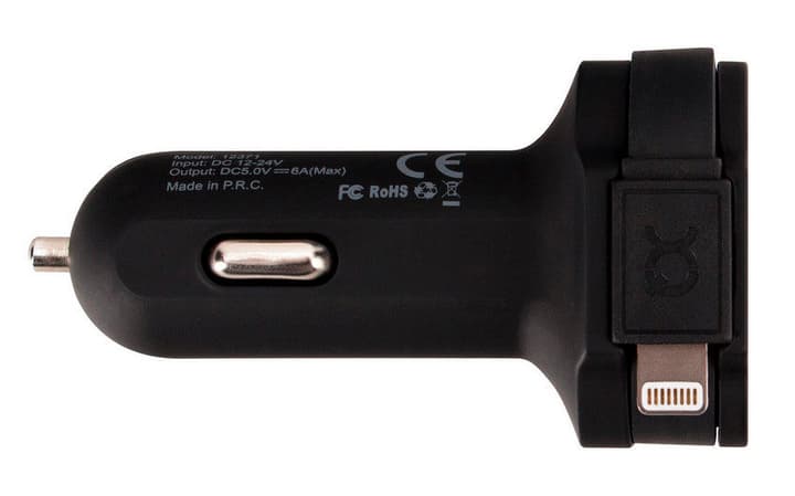 XQISIT Car Charger 6A Lightning / USB Schwarz Ladegerät Car Charger 6A Lightning / USB Schwarz Ladegerät XQISIT 797960200000 Bild Nr. 1